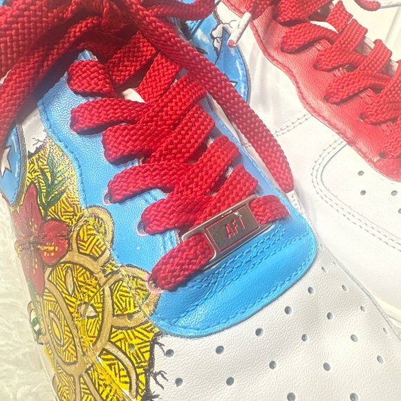 Nike Custom Air Force 1 '07  Puerto Rico Shoes - Picture 7 of 9